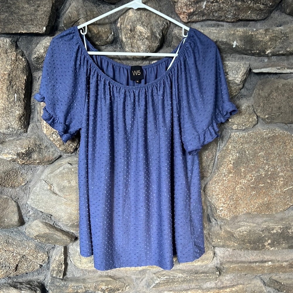 Blue Polka Dot Blouse